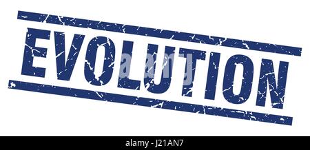 square grunge blue evolution stamp Stock Vector Image & Art - Alamy