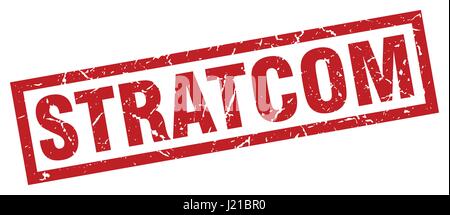 stratcom stamp. stratcom square grunge red sign Stock Vector Image ...