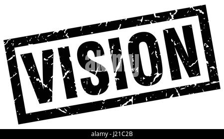 square grunge black vision stamp Stock Vector