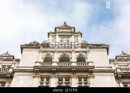 detail of the elaborate facade of an old London building, London England, UK Stock Photo