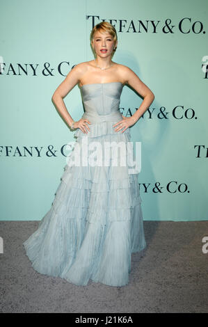 Haley Bennett attends Tiffany & Co Celebrates The 2017 Blue Book Collection at St. Ann's Warehouse on April 21, 2017 in New York City. | usage worldwide Stock Photo