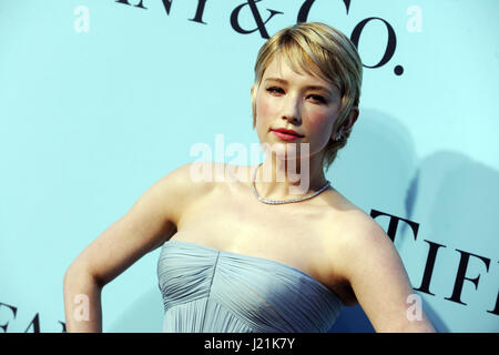 Haley Bennett attends Tiffany & Co Celebrates The 2017 Blue Book Collection at St. Ann's Warehouse on April 21, 2017 in New York City. | usage worldwide Stock Photo