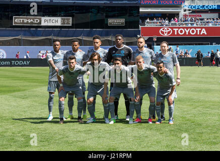 New York, United States. 23rd Apr, 2017. New York, NY USA - April 23, 2017: NYC FC first team poses before MLS game against Orlando City SC on Yankee stadium Orlando SC won 2 - 1 Credit: lev radin/Alamy Live News Stock Photo