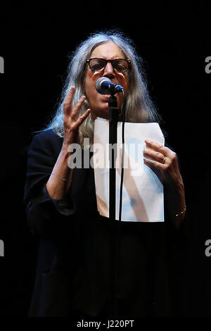 Turin, Italy, 07/27/2015. Patti Smith performed at Flowers Festival in Collegno (Turin) with the songs of hystorical album 'Horses' Photo: Cronos/Daniela Parra Saiani Stock Photo