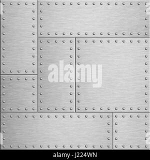 Armor metal plates background 3d illustration Stock Photo