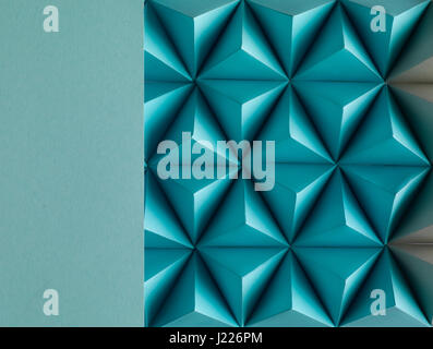 Abstract blue paper poly  made from  tetrahedron background. Usefull for business cards and web. Stock Photo