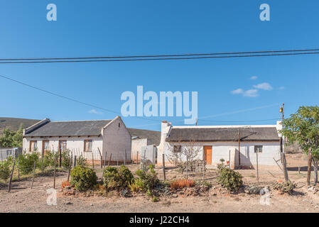 ZOAR, SOUTH AFRICA - MARCH 25, 2017: A view of houses in Zoar, a village in the Western Cape Province Stock Photo