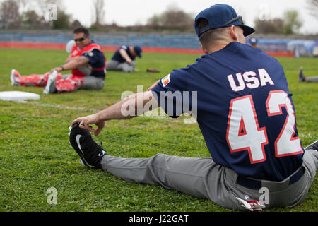 Number 42 - jersey number of Jackie Robinson - the only number to be  retired across all MLB, at Boston Red Sox training facilility, Ft Myers,  Florida Stock Photo - Alamy