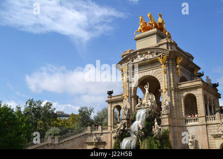 Fountain at Ciutadella Park in Barcelona, Spain Stock Photo