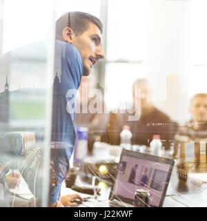 Business presentation on corporate meeting. Stock Photo