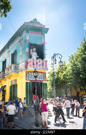 Colorful Caminito Street in La Boca - Buenos Aires, Argentina Stock Photo