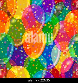 Seamless Background with Balloons Stock Vector