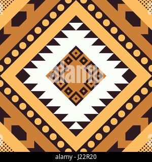 Ethnic Tribal Aztec Seamless Pattern. Geometric Ornamental illustration. Decorative Stylish Texture Stock Photo