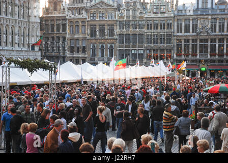 Belgian beer festival on Grand Place Stock Photo - Alamy