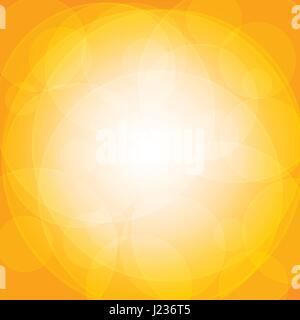 Multi layer of transparent orange circle for abstract graphic design background concept Stock Vector