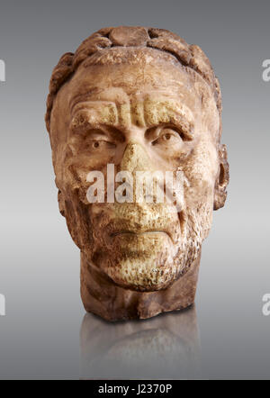 Roman sculpture of the Emperor Gordian 1st, excavated from Carthage ( ruled 3 months in 238AD. The Bardo National Museum, Tunis, Inv No: C. 3212.   Ag Stock Photo