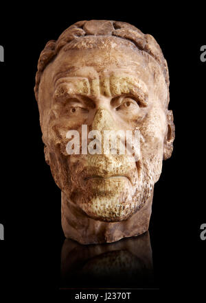 Roman sculpture of the Emperor Gordian 1st, excavated from Carthage ( ruled 3 months in 238AD. The Bardo National Museum, Tunis, Inv No: C. 3212.  Aga Stock Photo