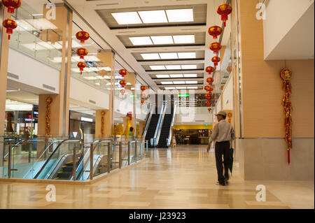 04.02.2017, Yangon, Republic of the Union of Myanmar, Asia - A view inside the new Sule Square shopping mall in downtown Yangon. Stock Photo