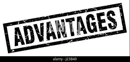 square grunge black advantages stamp Stock Vector