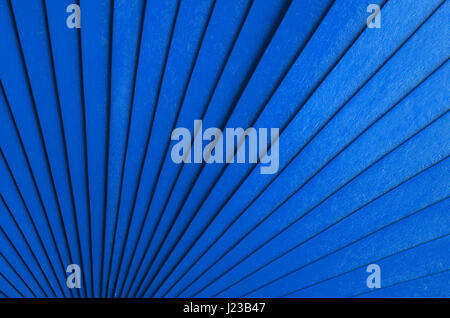 Radial abstract background with blue wooden stripes Stock Photo