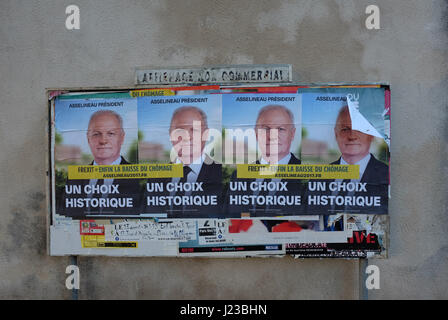 French election posters in the Charente Maritime Stock Photo