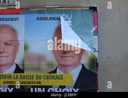 French election posters in the Charente Maritime Stock Photo