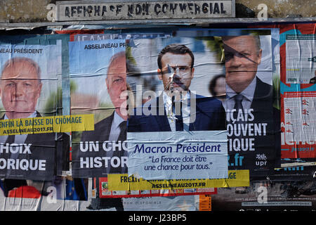 French election posters in the Charente Maritime Stock Photo