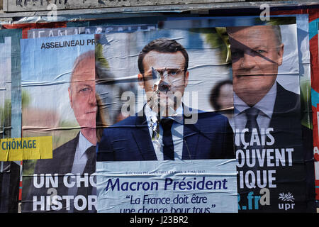 French election posters in the Charente Maritime Stock Photo