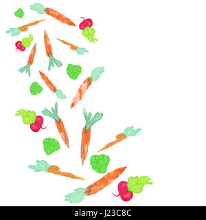 watercolor carrots Stock Photo