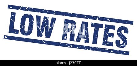 square grunge blue low rates stamp Stock Vector Image & Art - Alamy