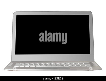 Laptop computer on white background Stock Photo