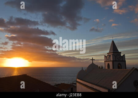 Sunset in Jardim do mar, Madeira, Portugal Stock Photo