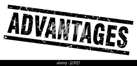 square grunge black advantages stamp Stock Vector