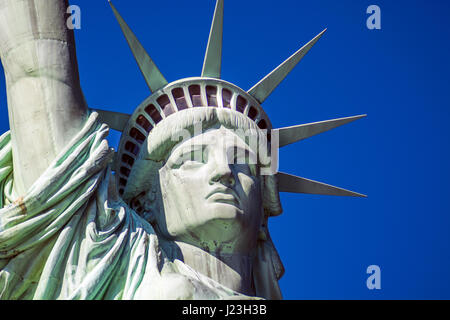 Statue of Liberty one of the most recognizable landmark of New York City and one of the symbols of United States of America Stock Photo