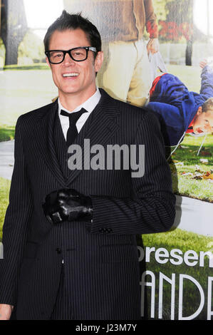 Actor Johnny Knoxville attends the premiere of Paramount Pictures' 'Jackass Presents: Bad Grandpa' at the TCL Chinese Theatre on October 23, 2013 in Hollywood, California. Stock Photo