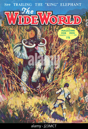 Front cover for The Wide World magazine for March 1955. Stock Photo