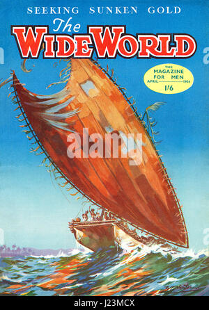 Front cover of The Wide World magazine for April 1954. Stock Photo