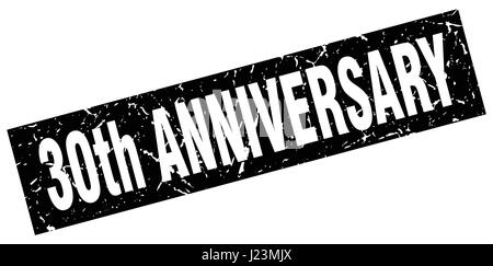 square grunge black 30th anniversary stamp Stock Vector Image & Art - Alamy