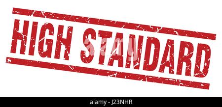 Square Grunge Red High Standard Stamp Stock Vector Image & Art - Alamy