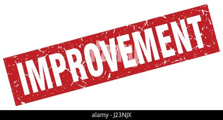 square grunge red improvement stamp Stock Vector