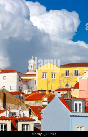 Alfama on a sunny afternoon, Lisbon, Portugal Stock Photo