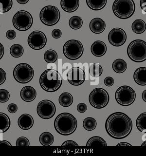Grunge Round Seamless Pattern Stock Vector