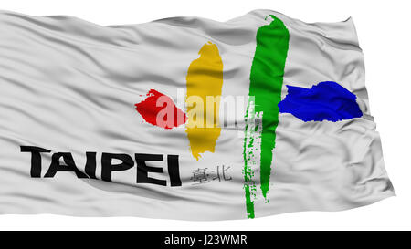 Isolated Taipei City Flag Stock Photo