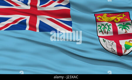 Closeup Fiji Flag Stock Photo