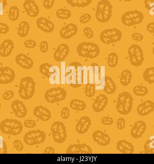Cartoon Pumpkin Seamless Pattern Stock Vector