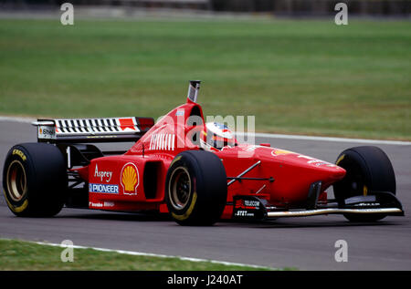 F1, Ferrari,Michael Schumacher, British GP,Silverstone 1996 Stock Photo