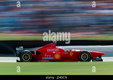 F1, Ferrari, Michael Schumacher,British GP, Silverstone, 1996 Stock Photo