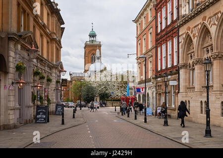 St Giles' Square with All Saints Northampton church in the background, Northampton, England United Kingdom UK Stock Photo