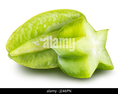 carambola starfruit isolated on white background with clipping path Stock Photo