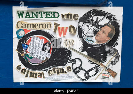wanted the Cameron Two for Animal Crimes poster Stock Photo